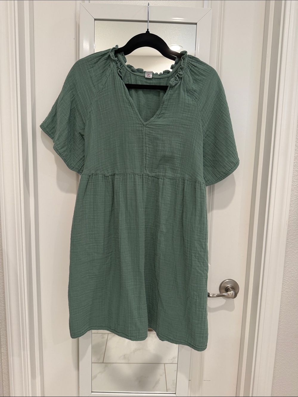 Old Navy Sage Green Gauze Casual Dress